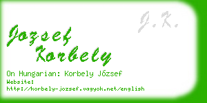jozsef korbely business card